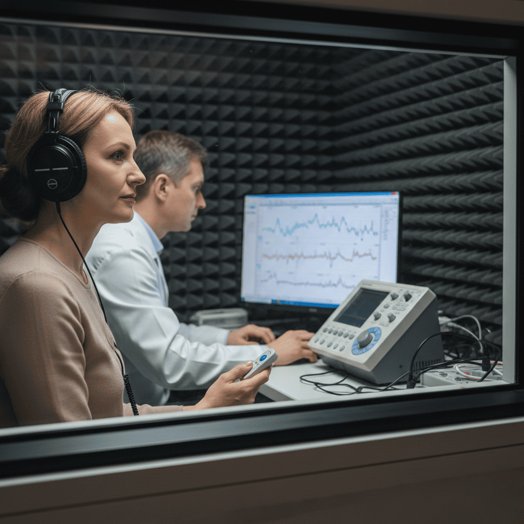 Проведение аудиометрического обследования (ПОЛНЫЙ НАБОР ЧАСТОТ)