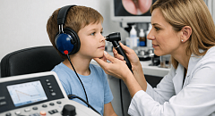 Проверка функции евстахиевой (слуховой) трубы у взрослых и детей с аудиограммой